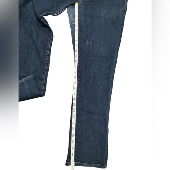 Ann Taylor Loft Women's Jeans Curvy Straight Stretch Blue Size 12 EUC - Picture 7 of 8